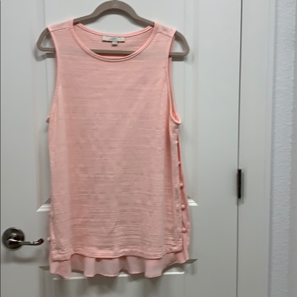 Loft pale pink sleeveless sweater